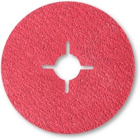 Sia Schleifscheibe siabite 4560 mit Kreuzschlitzloch, Korn 80, Rot, Keramik für Metall, Durchmesser 125 mm - Bild 1