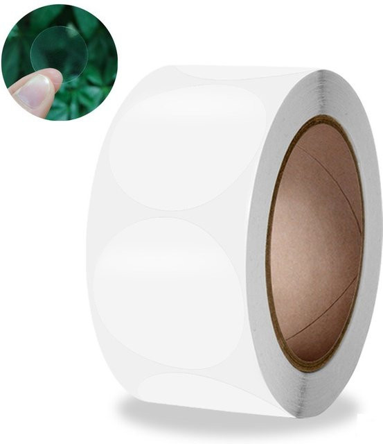 AnimeWorlds Store Transparente Runde Siegelaufkleber Selbstklebend für Geschenkboxen und Verpackungen 500 Stück pro Rolle - Bild 1