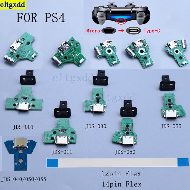 Cltgxdd DIY USB-C Ladeanschluss-Set für PS4 Controller JDS 001 011 030 040 050 055 - Bild 1