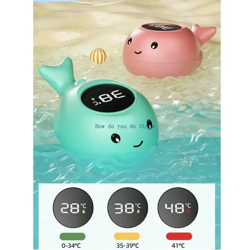 19QF Cartoon Wal Baby Wassertemperaturmesser, schwimmendes Badespielzeug - Bild 1
