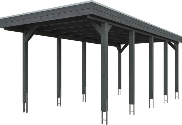 SKANHOLZ Carport Friesland mit Stahl-Dachplatten in Schiefergrau und Anthrazit, B/T/H: 708 x 320 x 239 cm - Bild 4