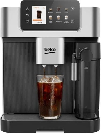 Beko Kaffeevollautomat CEG7348X mit Mahlwerk in Schwarz/Silber mit Touch-Display und Milchbehälter - Bild 1