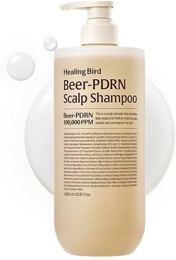 Healing Bird Beer-PDRN Kopfhautshampoo, 1000 ml, für fettiges Haar - Bild 1