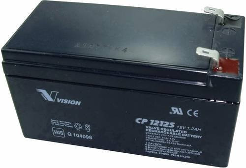 Schiller Akku Ersatz für FP1212A, 12V, 1200 mAh, Schwarz - Bild 1