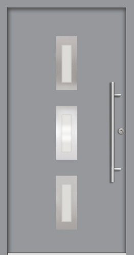 Splendoor Sicherheitshaustür PULA Prime RC2 aus Aluminium in Grau mit Glaseinsatz, Höhe: 210 cm, Breite: 110 cm, Tiefe: 7 cm - Bild 1