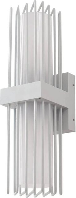 Lucande Wandleuchte Außen Chandan 2-flammig Modern Weiß aus Aluminium mit E27 Fassung und IP54 Schutz - Bild 1