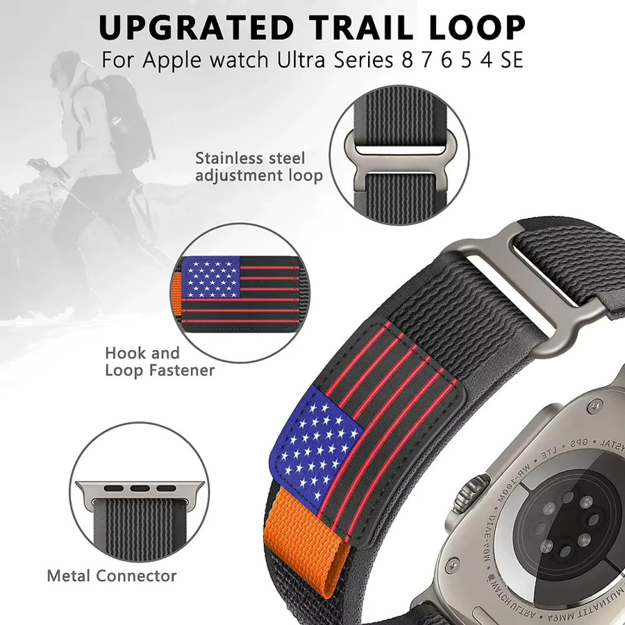 Trail Loop-Armband, Textil/NATO, Schwarz, Unisex - Bild 2