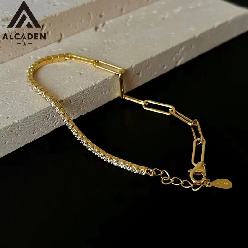 ALCADEN Armband, Edelstahl, Gold, Kristall, Damen - Bild 2