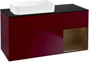 V&B Waschtischunterschrank Finion in Walnuss Furnier, Peony Matt, B/T: 120 x 60 cm - Bild 1