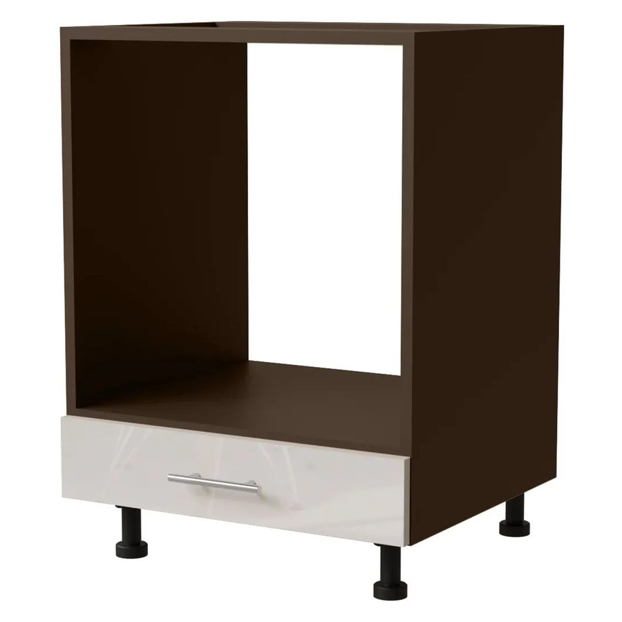 Feldmann-Wohnen Herdumbauschrank Brerra D11K/60 in Lava Creme Hochglanz B/T/H: 60 x 50 x 82 cm - Bild 2