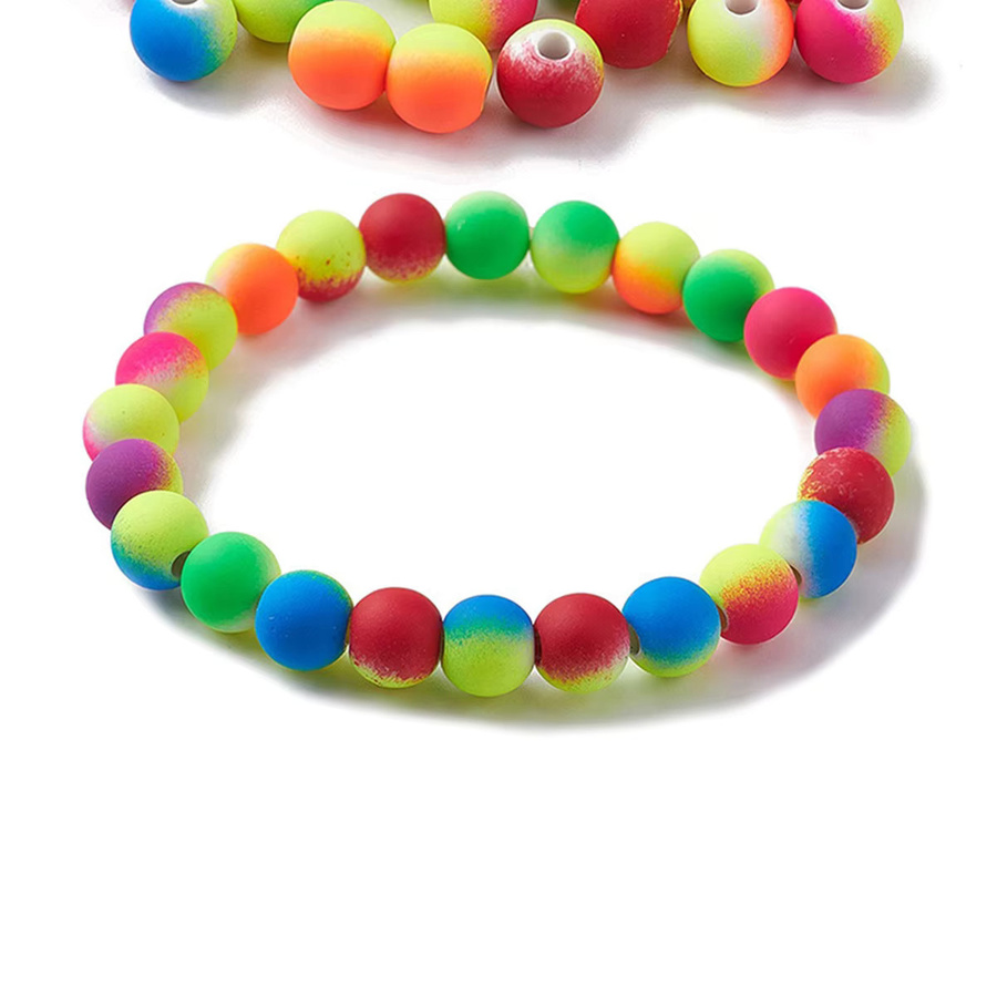 QYWCTZ Perlen Acryl, gemischte Farben, 8 mm, Spacer - Bild 3
