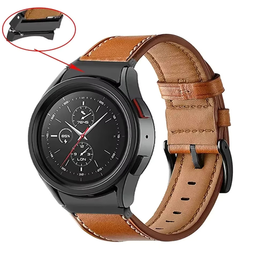 No Gaps Uhrenarmband Leder, Schwarz, Unisex - Bild 5