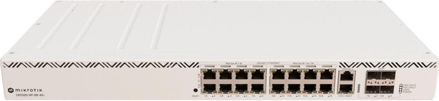 MikroTik CRS320-8P-8B-4S+RM Smart Switch mit 17 x 10/100/1000 Ethernet PoE++ und 4 x 2,5/10 Gigabit SFP+ Ports, Rackmontierbar - Bild 1
