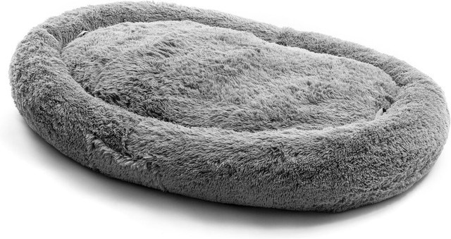 Ergonomisches Hundebett für Menschen XXL von InnovaGoods in Grau mit abnehmbarem Bezug und rutschfester Unterseite, B/T/H: 190 x 140 x 25 cm - Bild 1