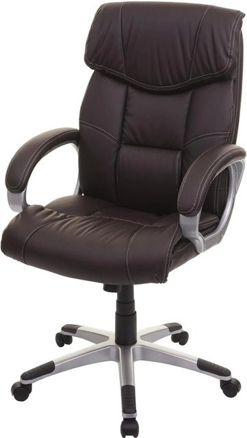 Proregal Chefsessel Bürostuhl in Coffee-Braun aus Kunstleder mit Rollen und Armlehnen, H x B x T: 120 x 73 x 78 cm, Sitzhöhe: 48 cm - Bild 1