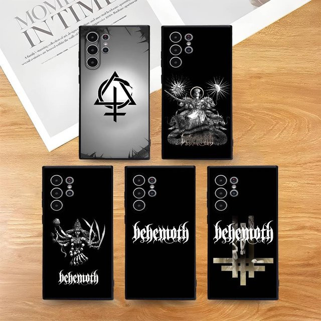 Logo Band B-Behemoths Handyhülle für Samsung Galaxy S25 S24 S23 S22 S21 S20 Plus 5G Frosted Non-Slip Full Soft Cover - Bild 1