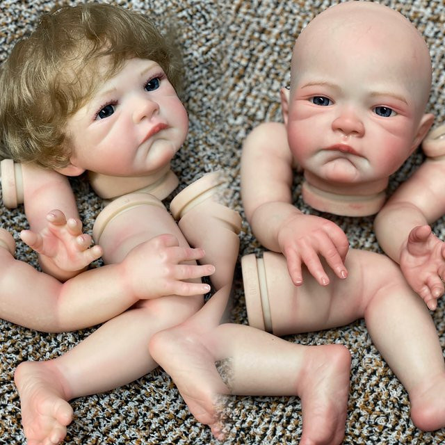 AnjoDoll August, Babypuppe, 50cm, offene Augen, Kunststoff - Bild 1
