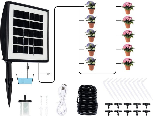 Genialo Solar-Bewässerungssystem in Schwarz im modernen Design - Bild 1