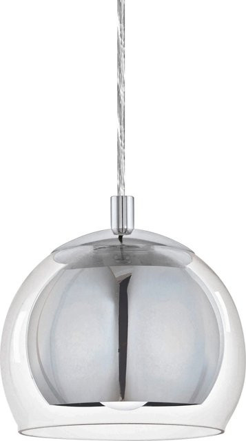 Eglo Pendelleuchte Rocamar in Chrom mit transparentem Glas und E27 Fassung - Bild 1