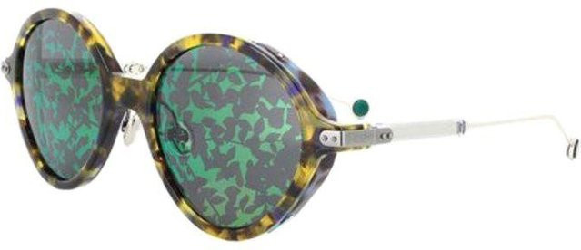 Dior UMBRAGE-0X852-TW Sonnenbrille Rund, Vollrand, Damen, Blau Grün Multicolour, Acetat - Bild 1