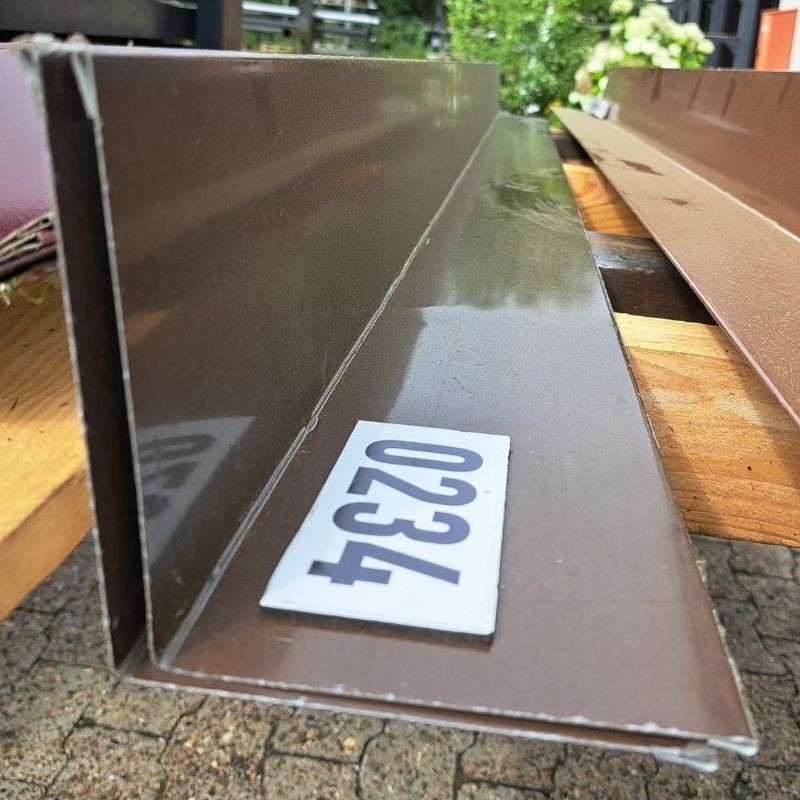 Winkelblech Friedrich von Lien AG pulverbeschichtet Sepiabraun RAL 8014 Länge: 2,00 m - Bild 1