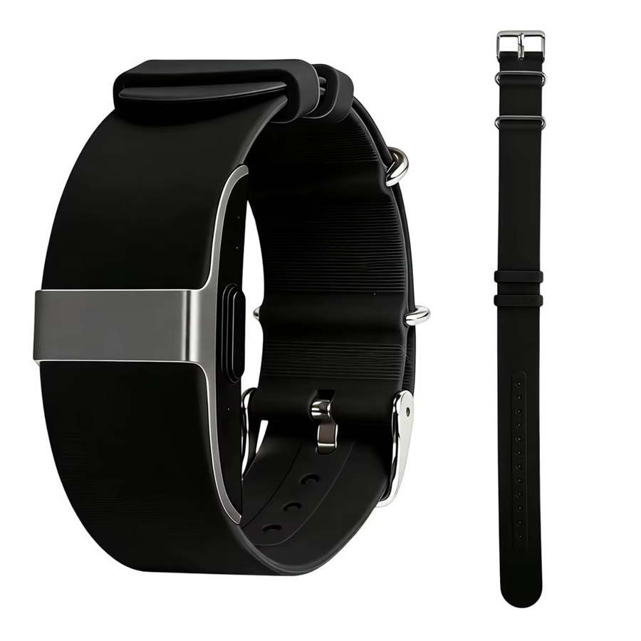 SZKOSTON Silikon-Schlaufenarmband für Hume Health Band in Grau mit verstellbarem Schnallenverschluss für Fitness-Tracker und Aktivitätsmonitore - Bild 4