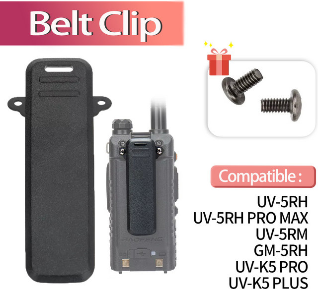Baofeng Gürtelclip aus Kunststoff in Schwarz für UV-5RH, UV-5RM, AR-5RM, UV-K5 PRO und UV-K5 PLUS - Bild 1