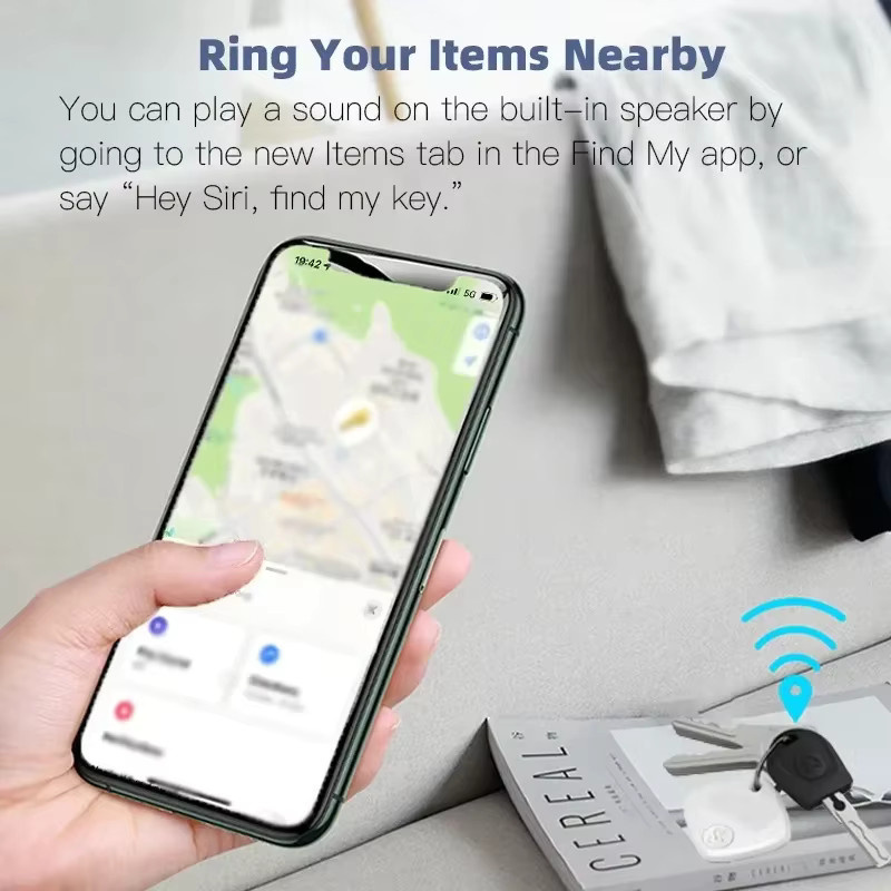 LOLGOOD Mini Bluetooth Tracking Gerät in Schwarz mit GPS-Funktion und Find My App Unterstützung für Haustiere, Kinder oder das Auto - Bild 2