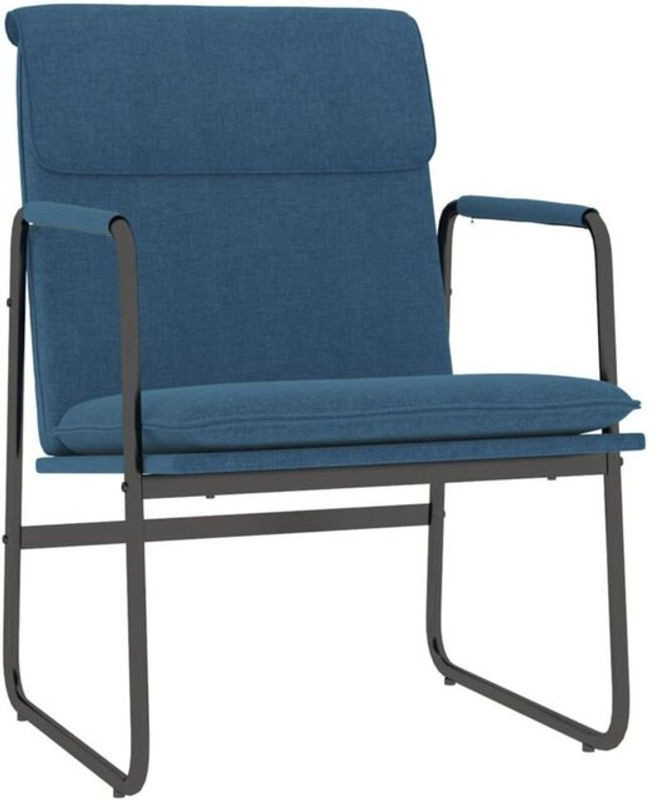 vidaxl Loungesessel aus Stoff und Metall in Blau, B/T/H: 55 x 64 x 80 cm - Bild 1