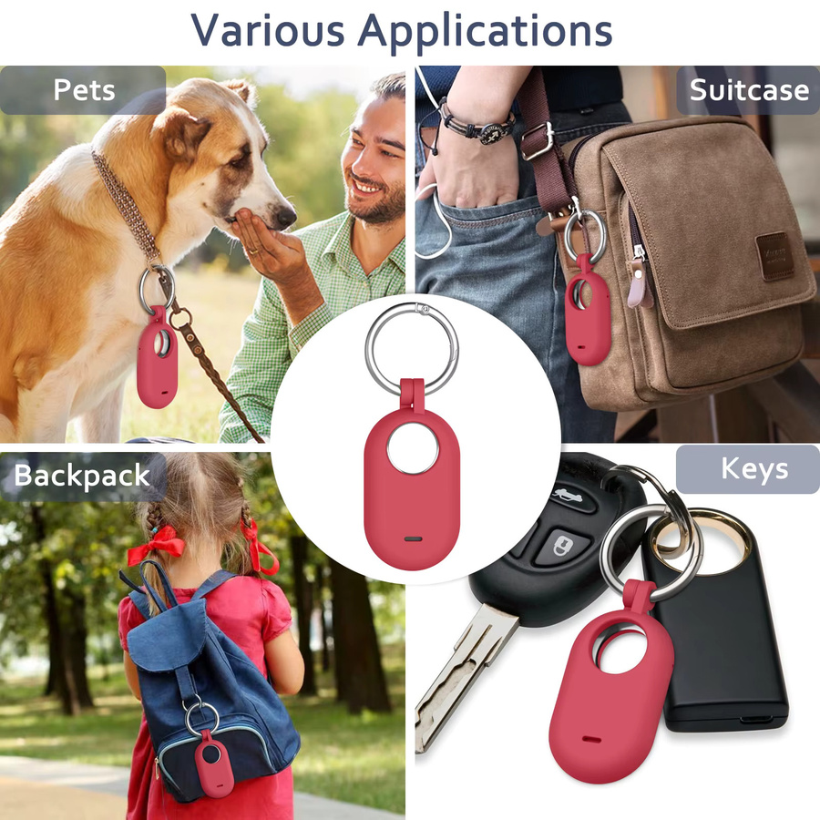 Samsung Galaxy SmartTag 2 Case Schlüsselanhänger Anti-Kratz-Schutzhülle in Pink - Bild 4