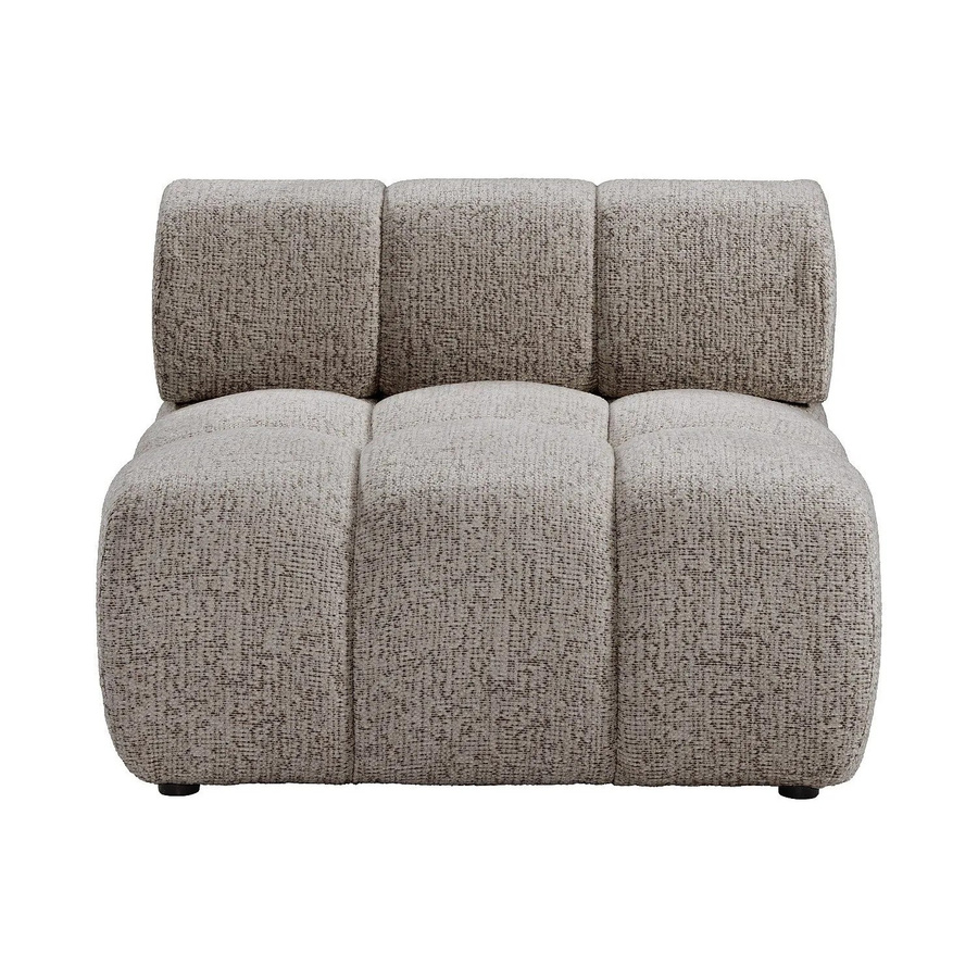 Vente-unique Sessel Facivil in Taupe mit gerader Rückenlehne und Stoffbezug, Höhe: 94 cm, Breite: 70 cm, Tiefe: 70 cm - Bild 2