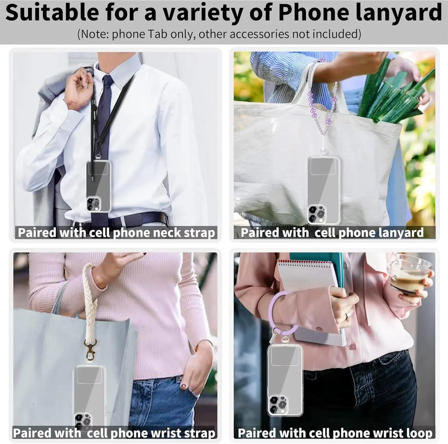 XYun Universal Handy Anti-verloren Lanyard aus transparentem TPU mit abnehmbarem Patch und Hängeschnur - Bild 3
