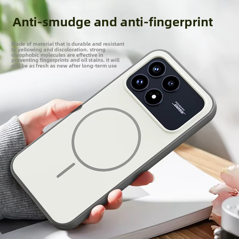 Xiaomi Poco F8 Pro und Poco F8 Ultra Schutzhülle aus hartem Silikon mit magnetischer kabelloser Ladefunktion in Grün - Bild 4