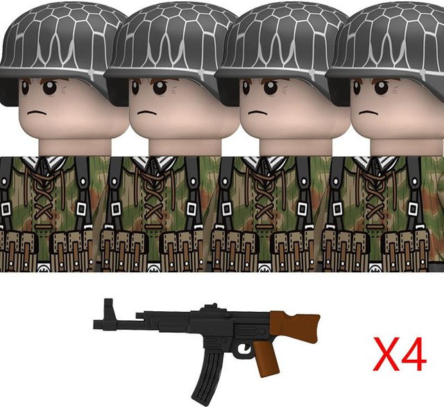 Yiran toy Militärische Deutsche Soldaten Figuren Bausteine Sumpf Tarnung - Bild 1