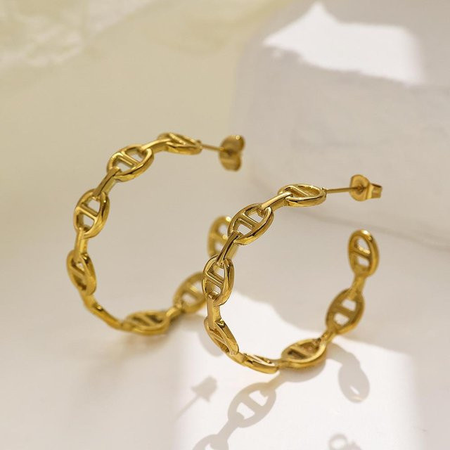 Wucifang Jewelry Ohrstecker, Gold, Damen, Schweinenase - Bild 1