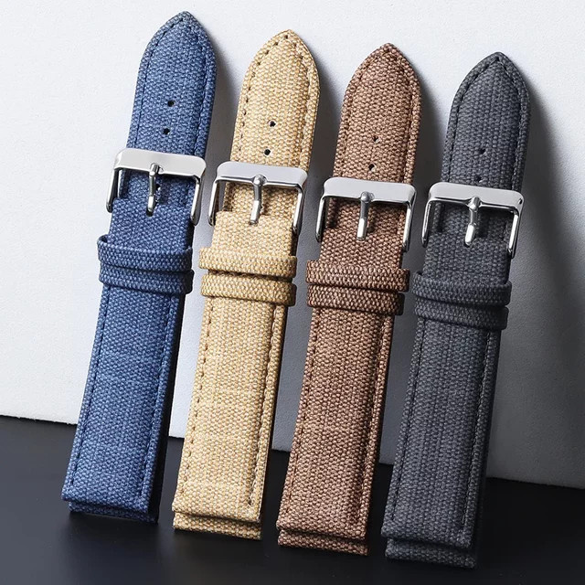 HQstrap Uhrenarmband, Denim Muster, Nylon, Unisex, Bunt - Bild 1