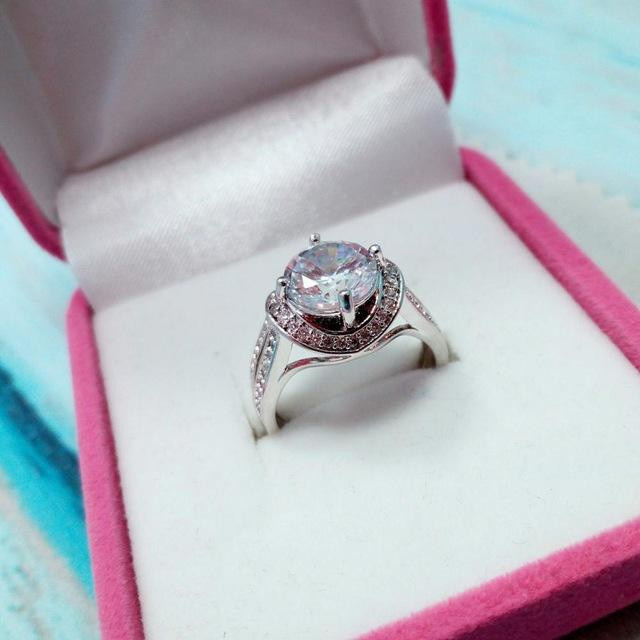 YIRAN Jewelry 5 Ring, Kupfer, Silber, Zirkonia, Unisex, Ringgröße 10 - Bild 2