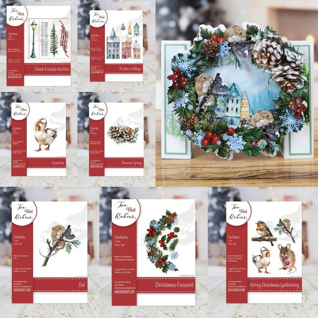 DIY Scrapbooking Prägestempel Set Dorf Weihnachten Halbmond Motiv für Fotoalben in Multicolour - Bild 1