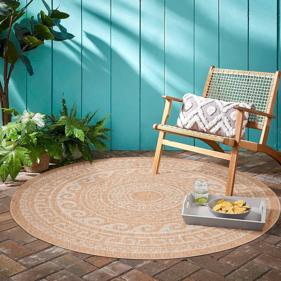 Ayyildiz Outdoor-Teppich Comilla rund beige Durchmesser: 200 cm - Bild 2