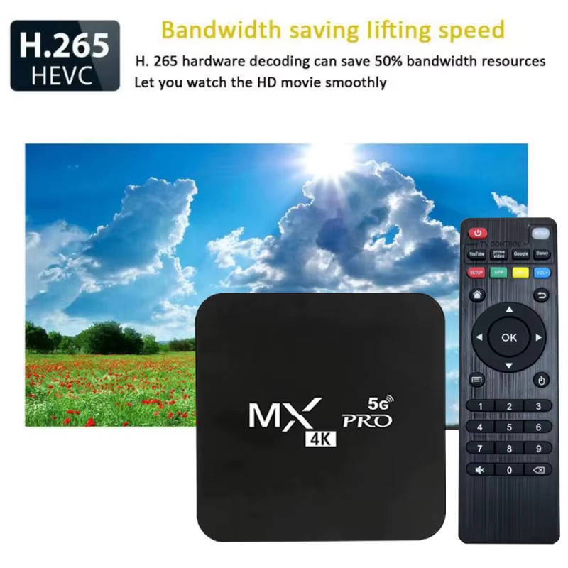 CLIBABIQBOX MX-PRO TV-Box mit Android 11, 8GB RAM, 128GB Speicher, 4K UHD, Dual-WLAN 4G/5G und Quad-Core Prozessor in Schwarz - Bild 3