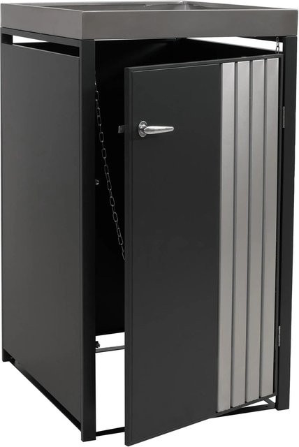 Proregal Mülltonnenverkleidung mit Pflanzkasten aus Edelstahl in Anthrazit, H x B x T: 125 x 68 x 84 cm - Bild 1