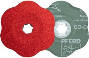 PFERD TOOLS COMBICLICK Keramikkorn Fiberscheibe CO-COOL60 CONTOUR in Rot, Durchmesser: 125 mm - Bild 1