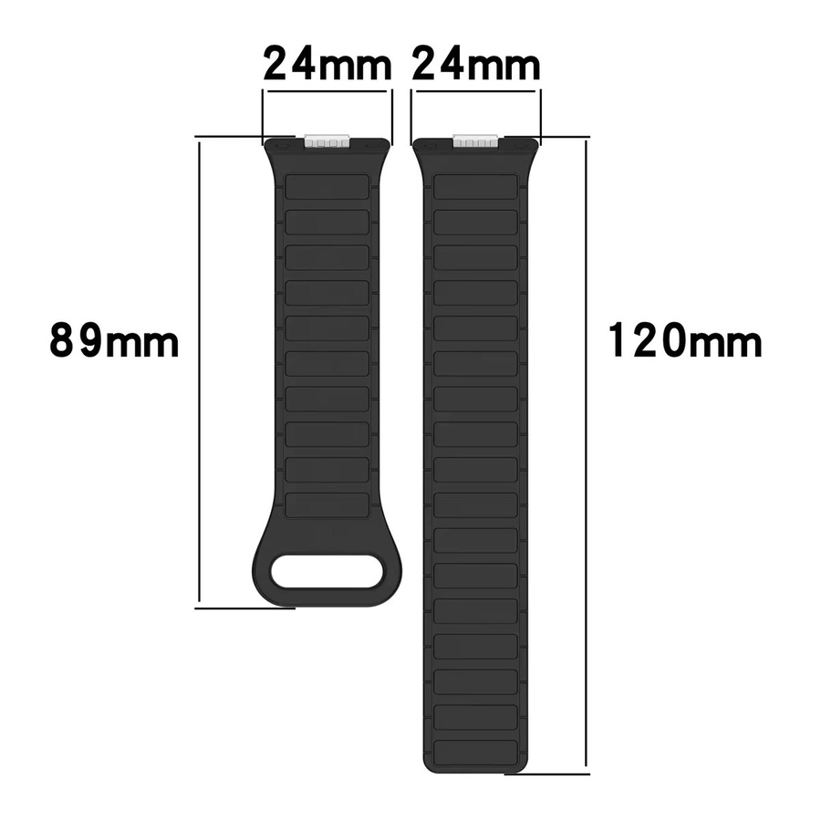 OAKCHARM Uhrenarmband Silikon, Magnetisch, Schwarz, Huawei Watch Fit 4 Pro/4/3 - Bild 4