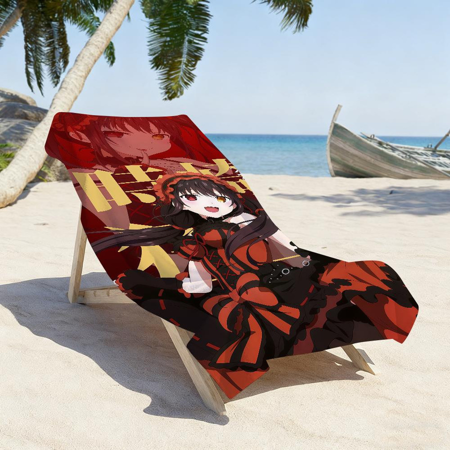 Anime Tokisaki Kurumi Handtuch schnelltrocknend und sandfest für Sport, Reise und Camping, Breite: 30 cm, Höhe: 60 cm - Bild 5