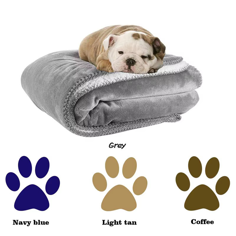 Inyahome Wasserdichte Hunde-Haustier-Decke in Grau, umkehrbare Plüschdecke als Schutz für Bett und Couch - Bild 3
