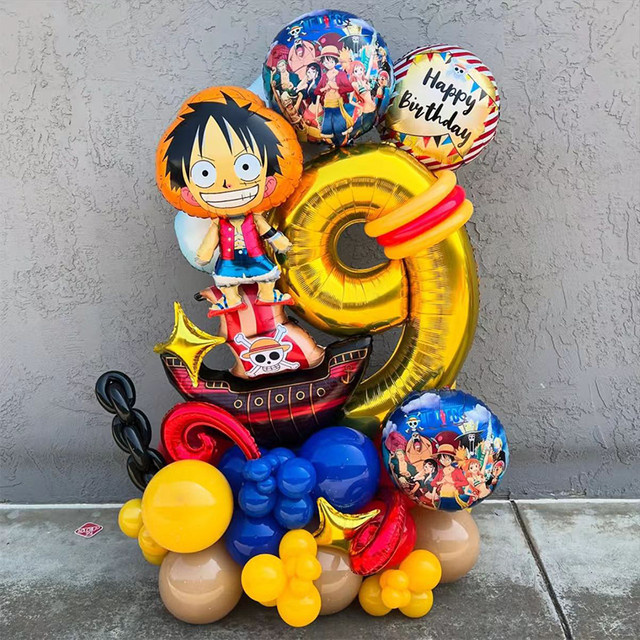 Bandai One Piece Luffy Zoro Charakter Ballons Set für Geburtstagsparty-Dekoration in Mehrfarbig - Bild 1