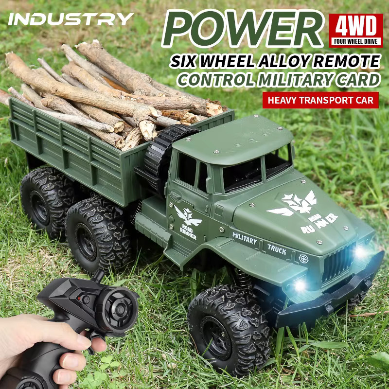 ZWN Militär RC LKW, 1:16, Aluminiumlegierung, mit Lichtern, ferngesteuert - Bild 5