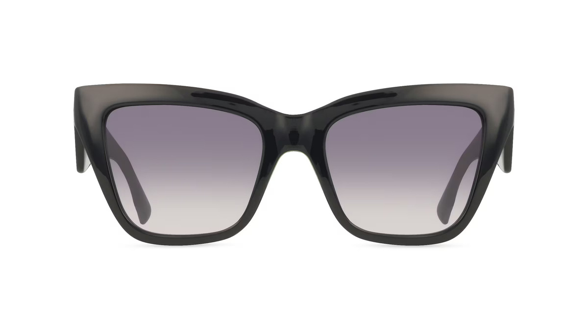Karl Lagerfeld KL6184S Sonnenbrille, Vollrand, Quadratisch, Kunststoff, Unisex, Schwarz, Grau - Bild 1