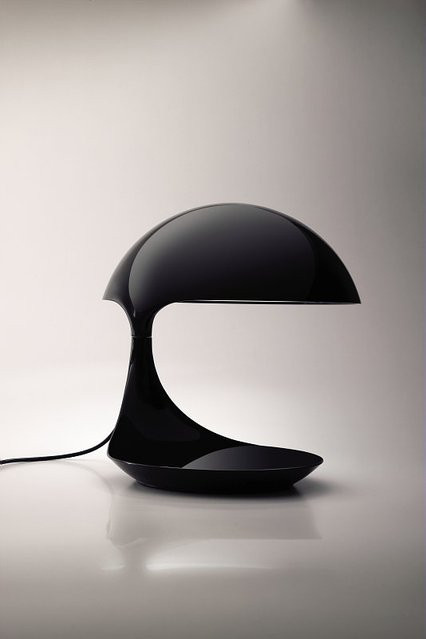 Martinelli Luce Cobra Tischleuchte in Schwarz mit verstellbarer LED-Kugel und E27-Fassung - Bild 1