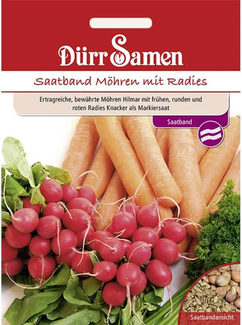 Dürr Samen Saatband Möhren mit Radies Saatgut - Bild 1